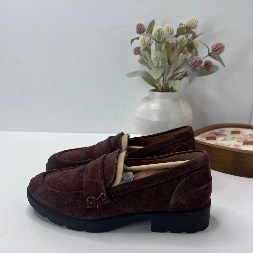 Vionic Cleo Leather Loafer Slip On Comfort Black Women 7 Medium Arch Support